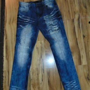 Men's Parish Distressed Jeans-Size: 36/36